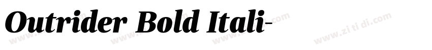 Outrider Bold Itali字体转换